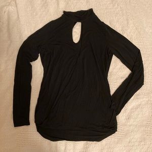bebe black long sleeve top size S